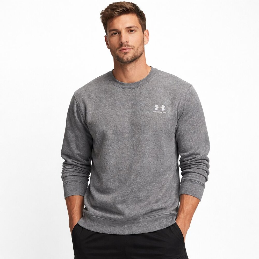 Under Armour Mens Crew Neck Sweatshirt‎ Pullover Training Top Gray Small